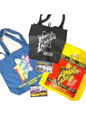 Amoeba Music Tote Bag Postcard Bundle Hollywood San Francisco Berkeley